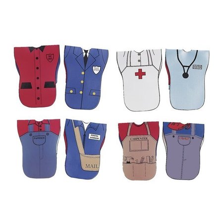 CHILDCRAFT Reversible Role Play Vests, Occupations, Set of 4 PK 074722